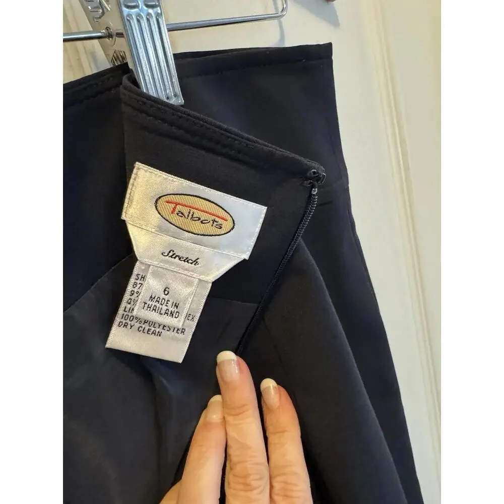 Talbots Women's Stretch Knee Length Skirt, Size 6, straight Fit, Blue‎